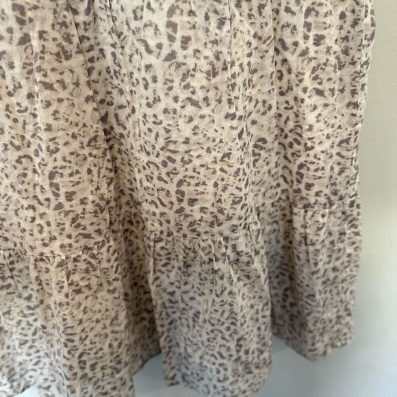 Rails Womens Clarissa Beige animal print Tiered Babydoll Sundress Small 1670 - Picture 7 of 13